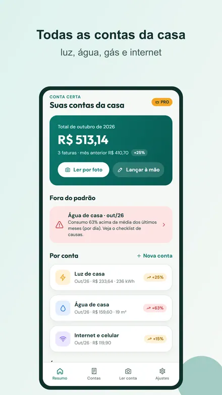 Tela do Conta Certa