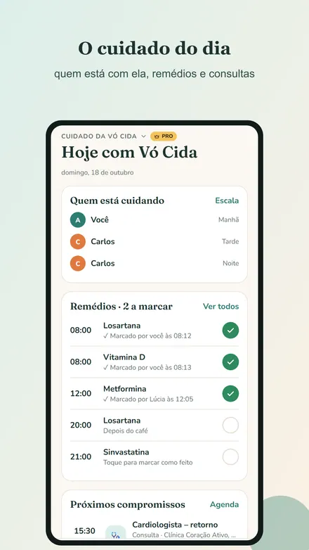 Tela do Cuidar Juntos