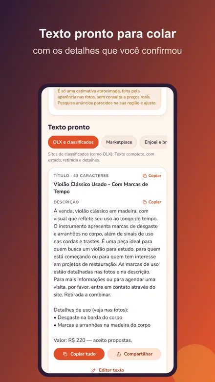 Tela 4 do Desapega