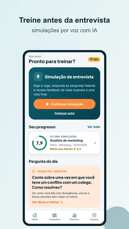 Tela do Entrevista