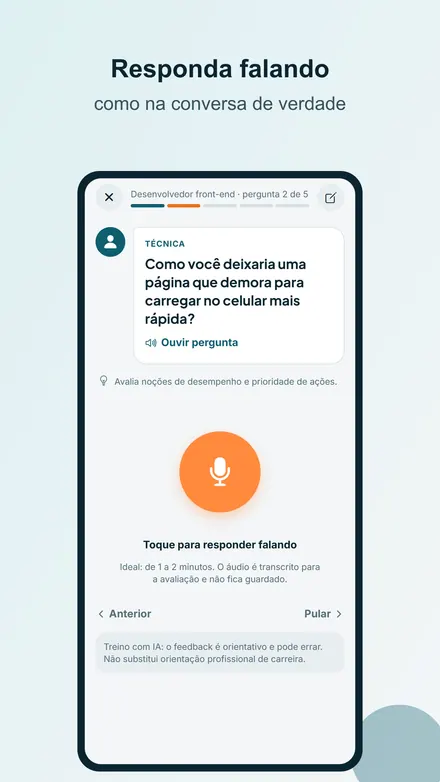 Tela 3 do Entrevista