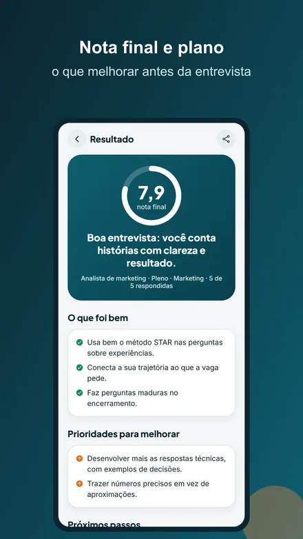 Tela 6 do Entrevista