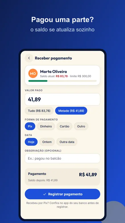 Tela 6 do Fiado