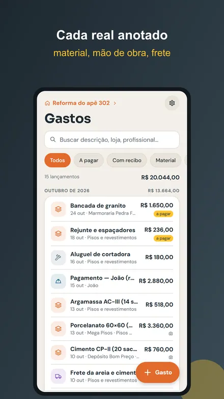 Tela 2 do Obra