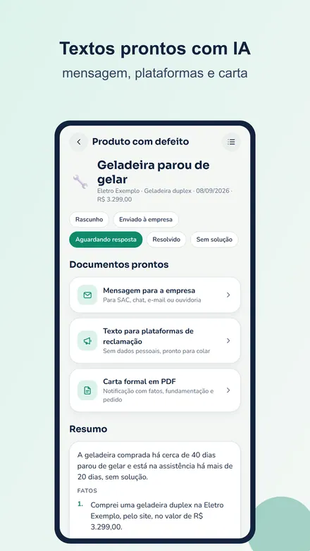 Tela 3 do Reclama Certo