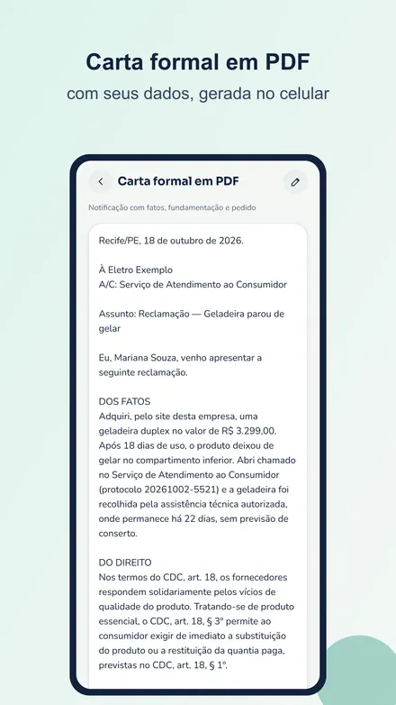 Tela 5 do Reclama Certo
