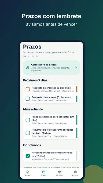 Tela 6 do Reclama Certo