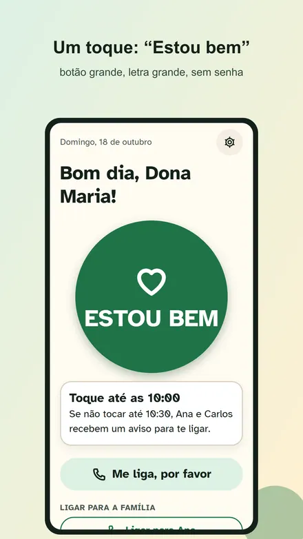 Tela do Tô Bem